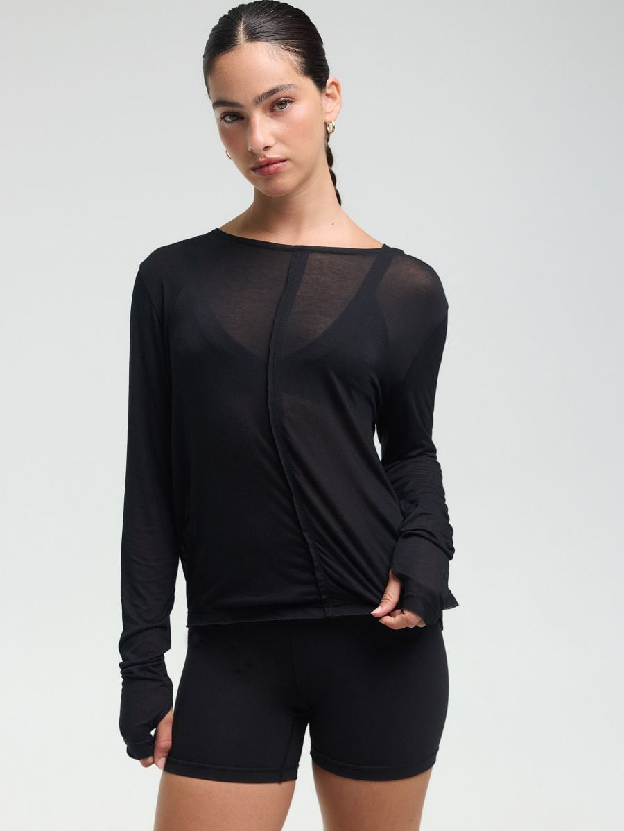 Long-Sleeve Top — Black