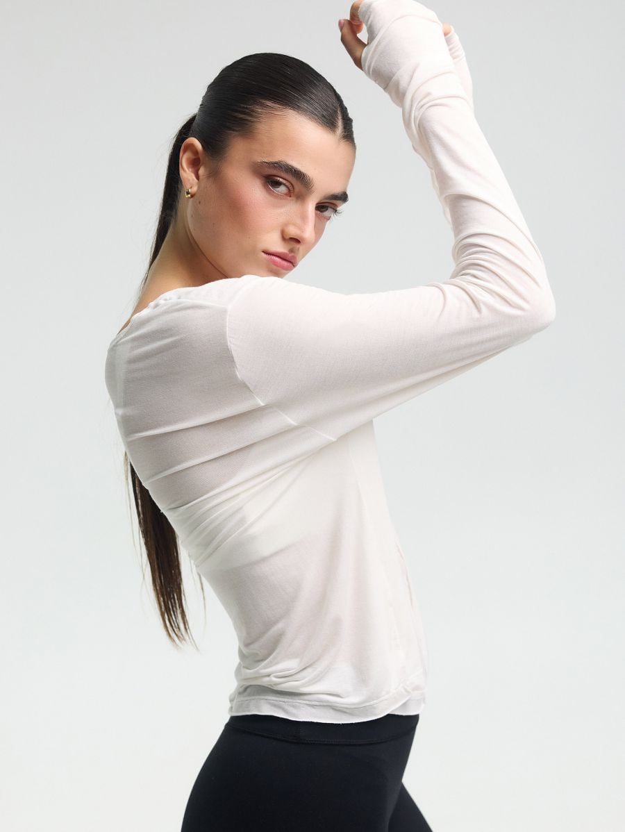 Long-Sleeve Top — White