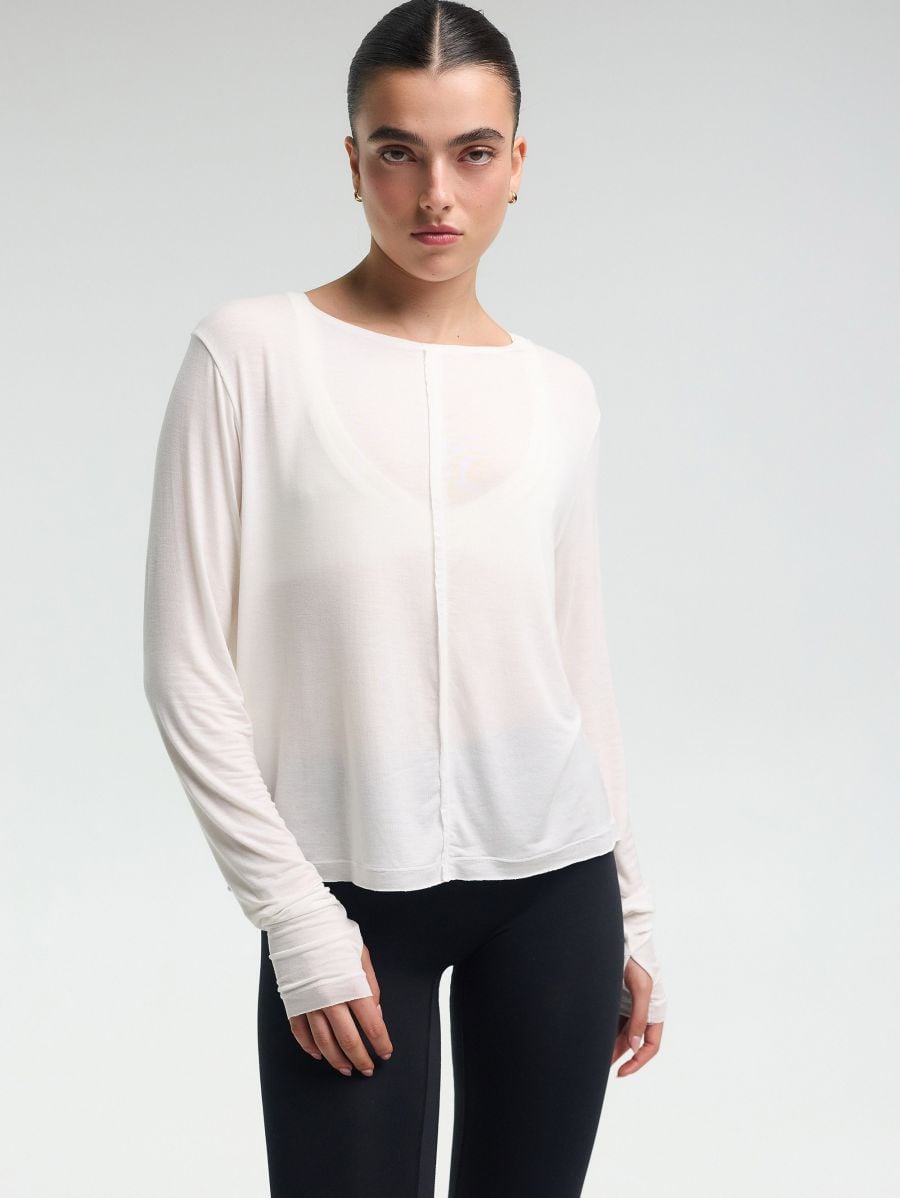 Long-Sleeve Top — White