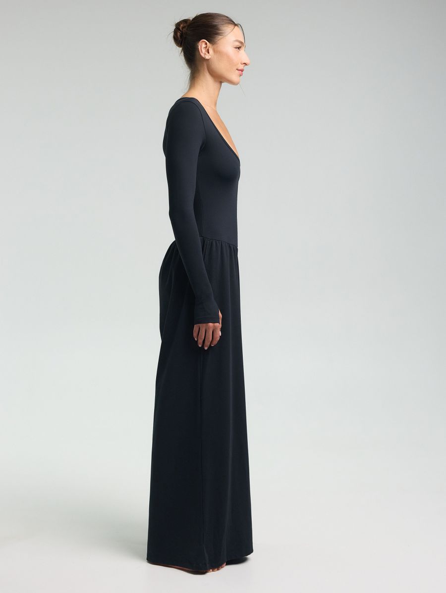 Wide-Leg Jumpsuit — Black