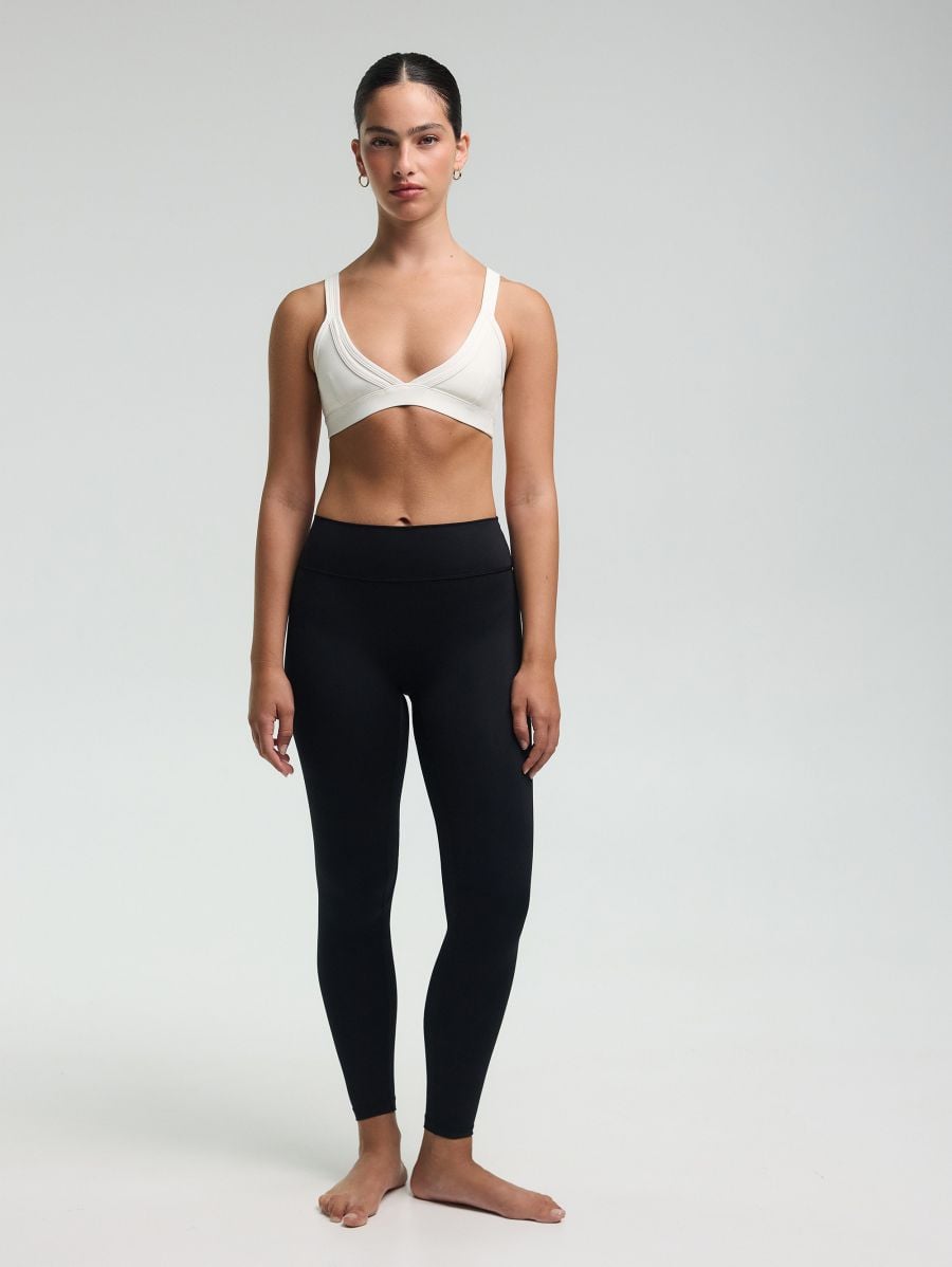 Ilios Triangle Sports Bra — White