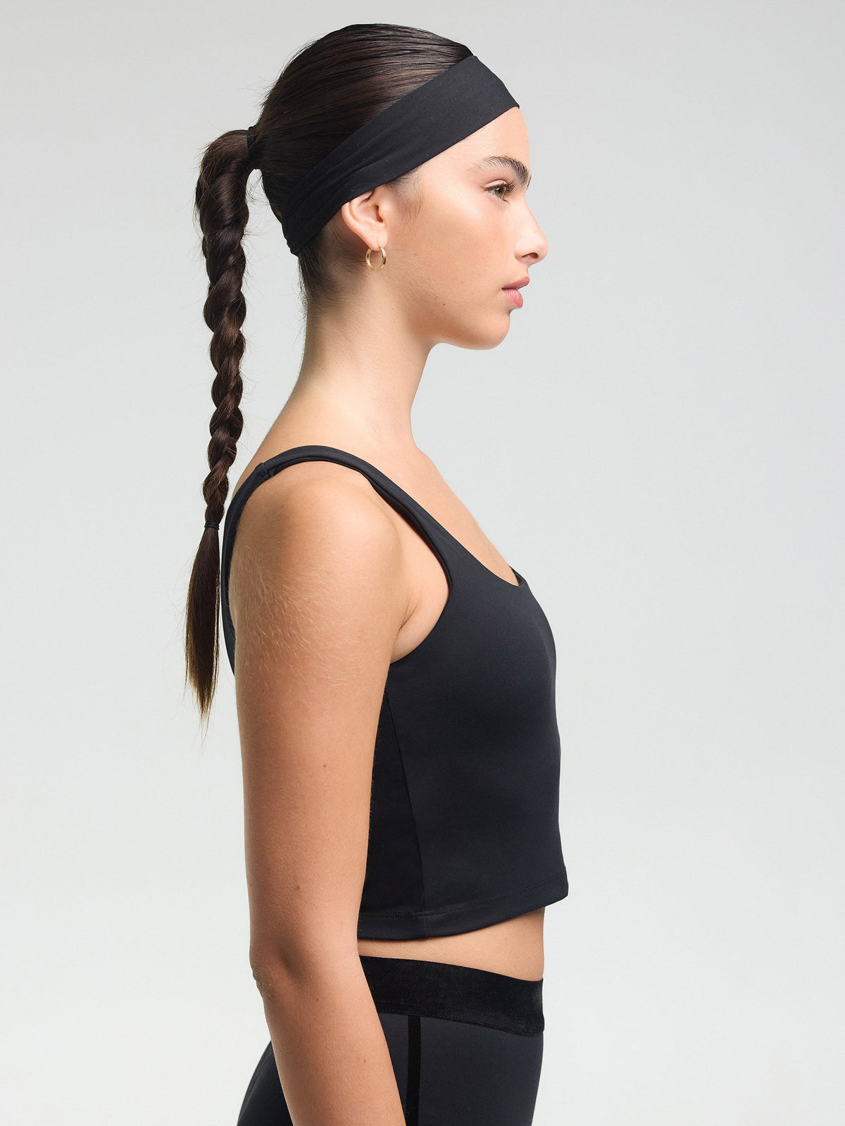 Ilios Tank with Built-In Bra — Black