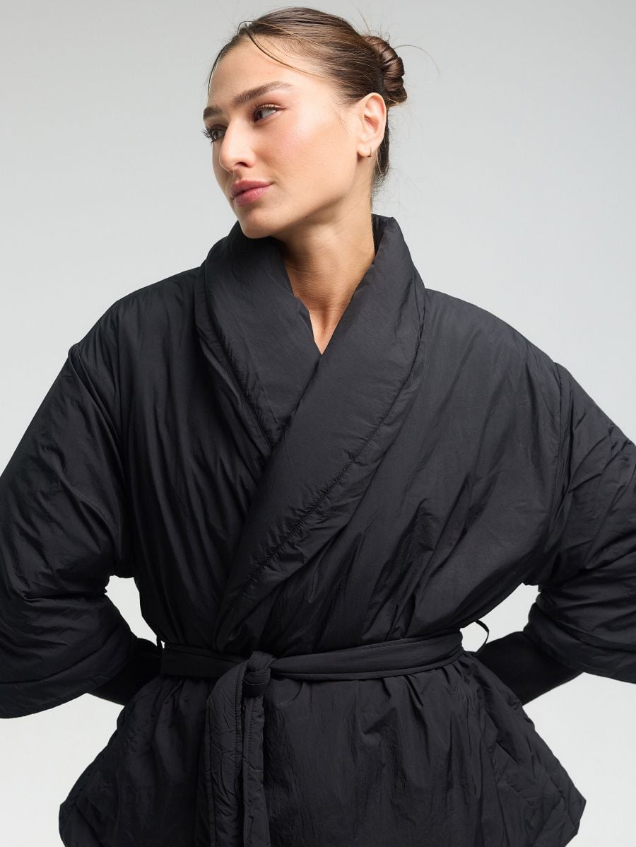 Kimono Wrap Jacket — Black