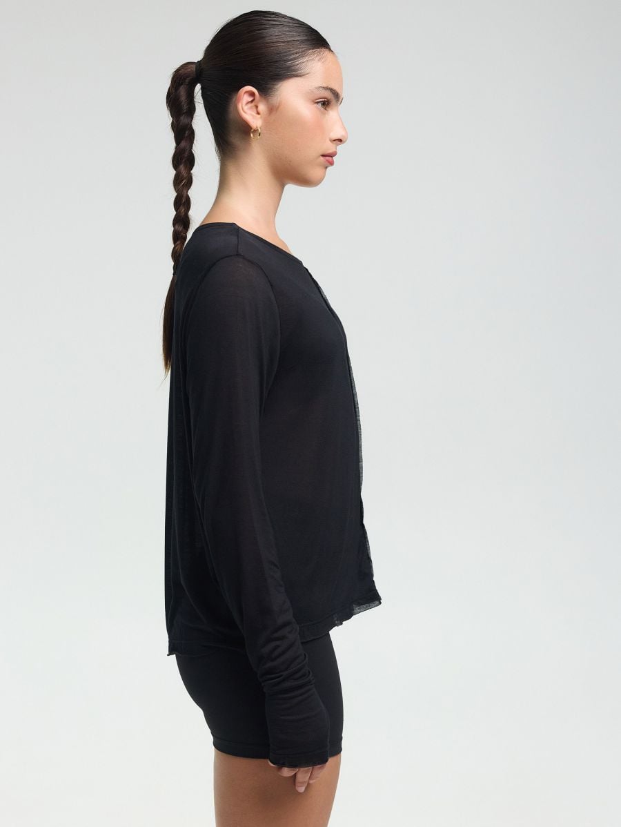 Long-Sleeve Top — Black