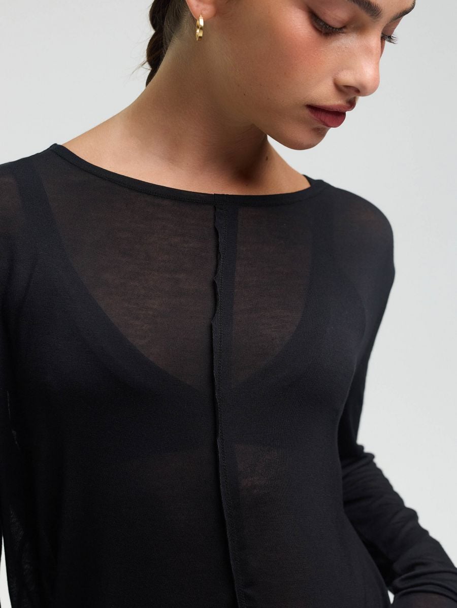 Long-Sleeve Top — Black