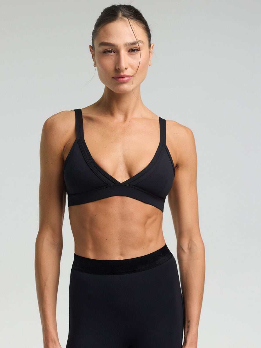 Ilios Triangle Sports Bra — Black