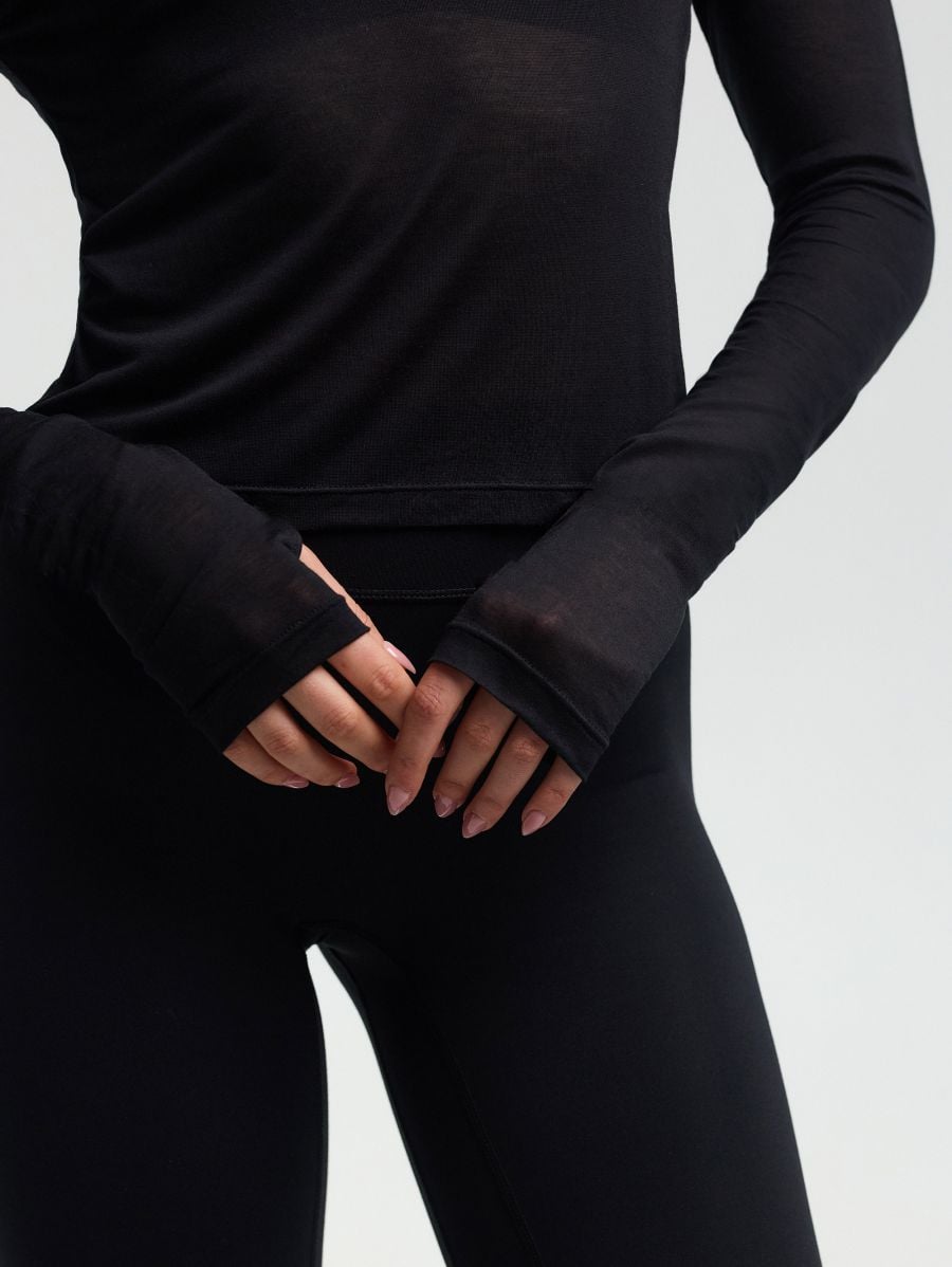Modal Boatneck Top — Black