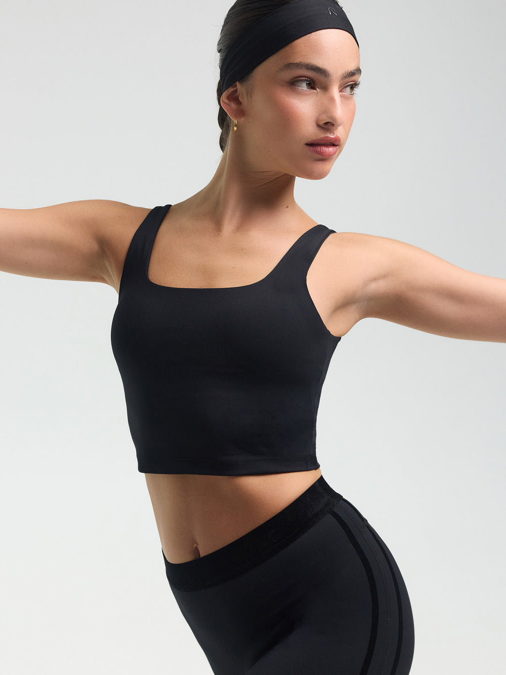 Ilios Tank with Built-In Bra — Black