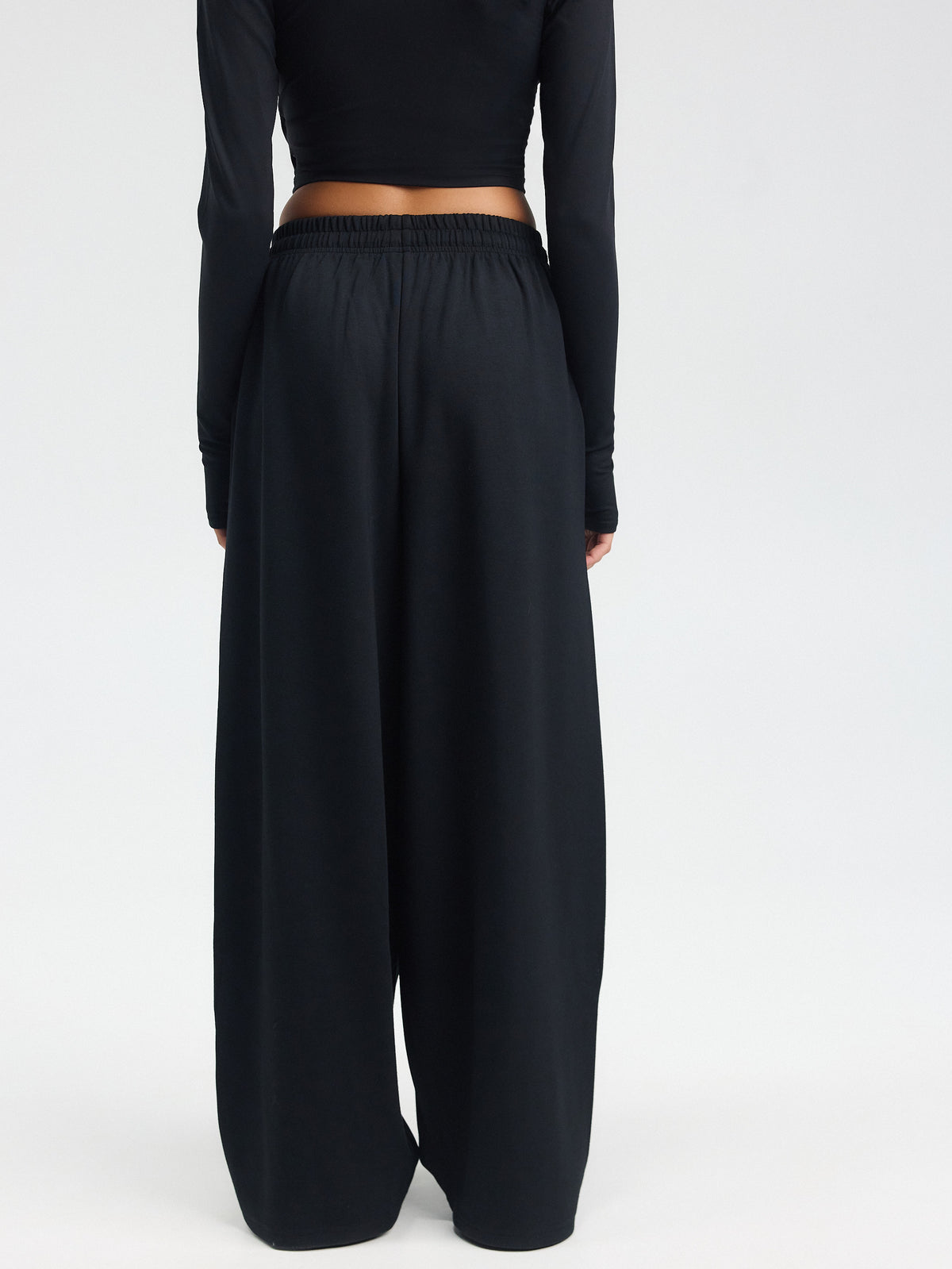 Oversized Modal Sweatpants — Black