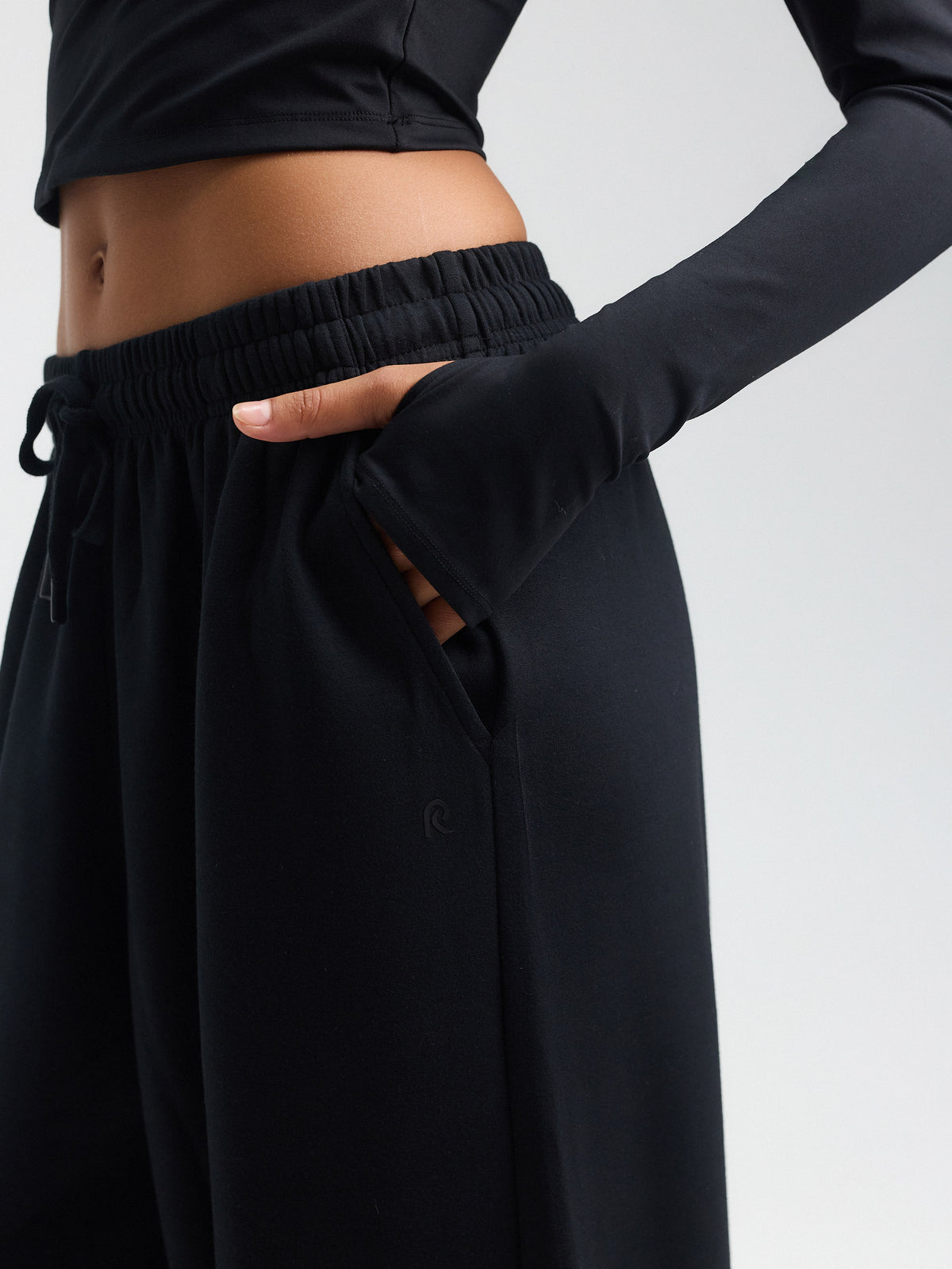 Oversized Modal Sweatpants — Black